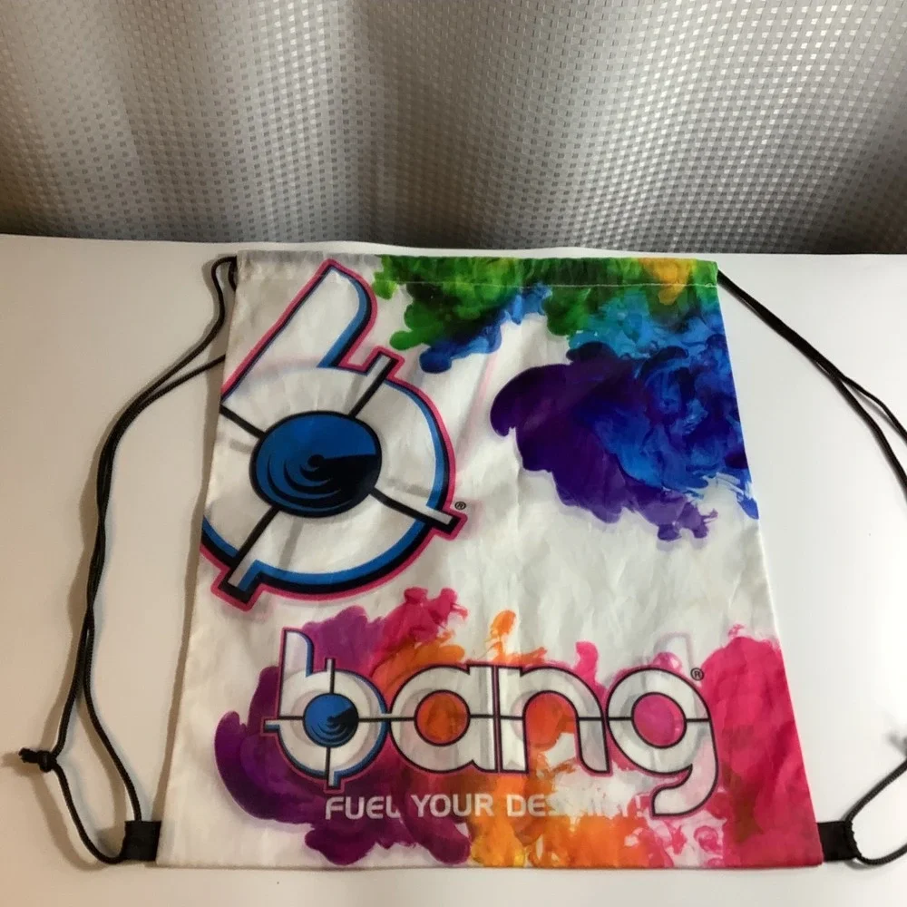 BANG‎ Bag Energy Drink Drawstring Backpack Adjustable Promo String Sack Lot of 2